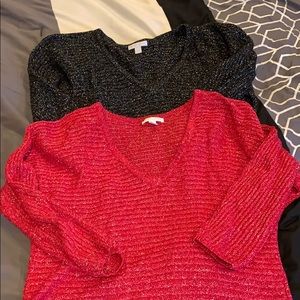 2 NYC glitter sweaters